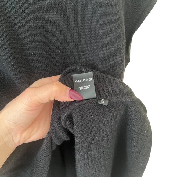 CO Silk Cashmere Knit Swing Sweater Top Black‎ Small Minimalist Quiet Luxury - Picture 5 of 7
